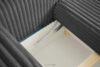 ELPHO Sofa 3 z funkcją spania w tkaninie sztruks ciemny szary ciemny szary - zdjęcie 10