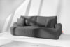 ELPHO Sofa 3 z funkcją spania w tkaninie sztruks ciemny szary ciemny szary - zdjęcie 2