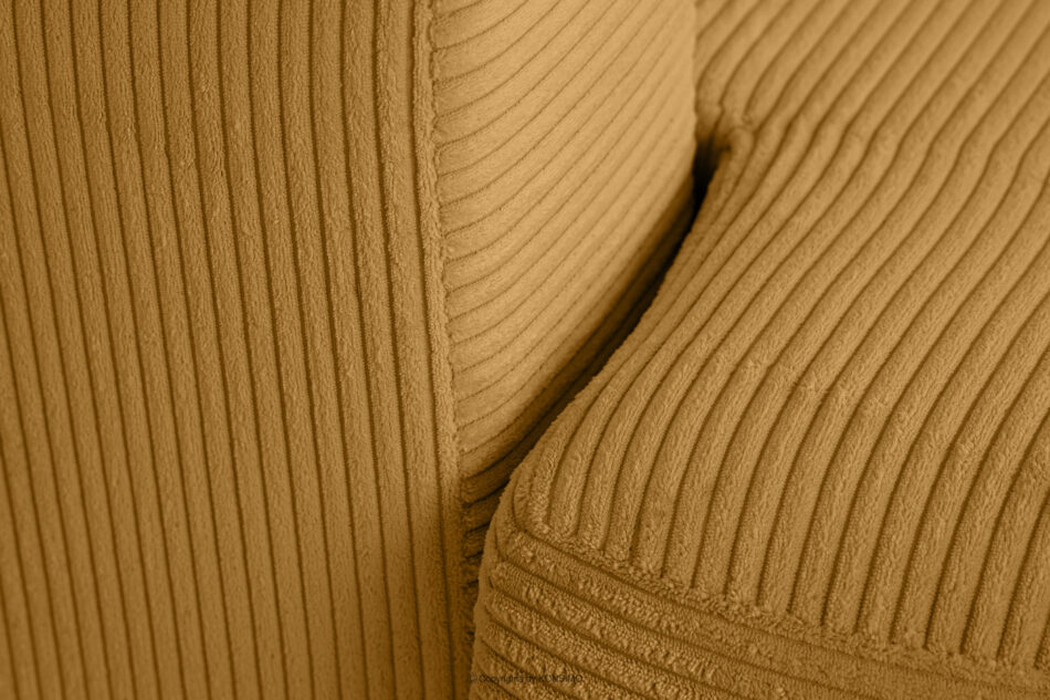 ELPHO Sofa trzyosobowa rozkładana w sztruksie miodowy miodowy - zdjęcie 6