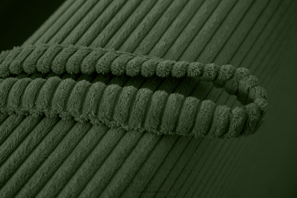 ELPHO Sofa trzyosobowa rozkładana w sztruksie zielony zielony - zdjęcie 8