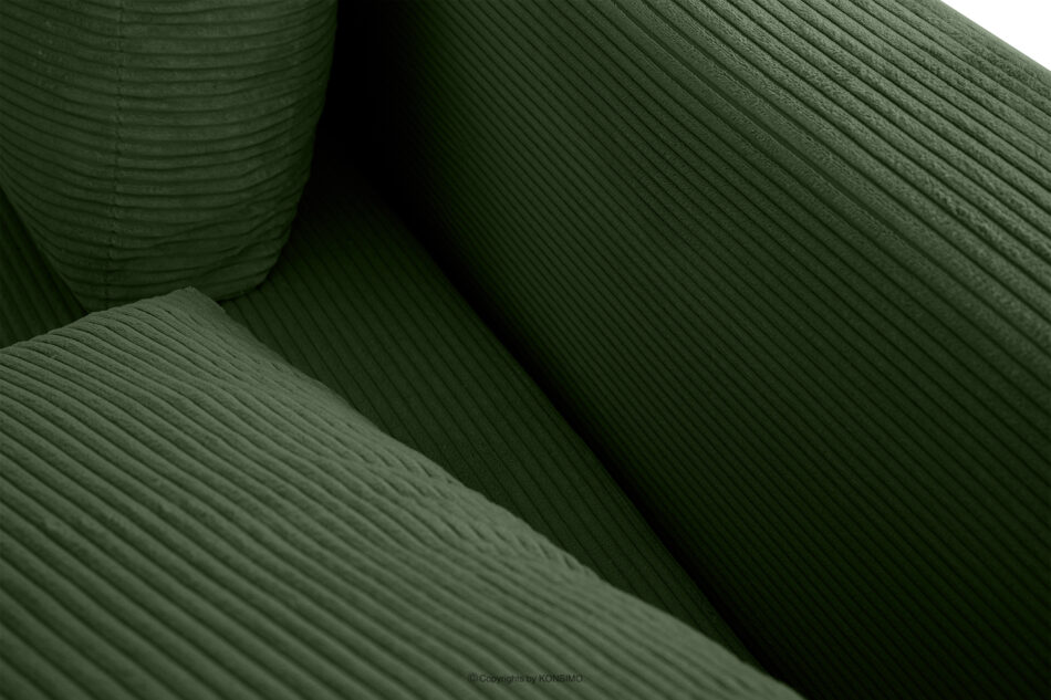ELPHO Sofa trzyosobowa rozkładana w sztruksie zielony zielony - zdjęcie 12