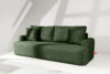 ELPHO Sofa trzyosobowa rozkładana w sztruksie zielony zielony - zdjęcie 2
