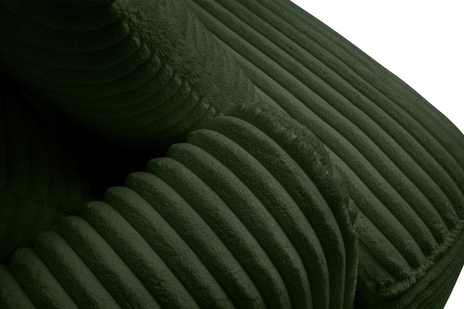 ELPHO Sofa 3 z funkcją spania w tkaninie sztruks ciemny zielony ciemny zielony - zdjęcie 5