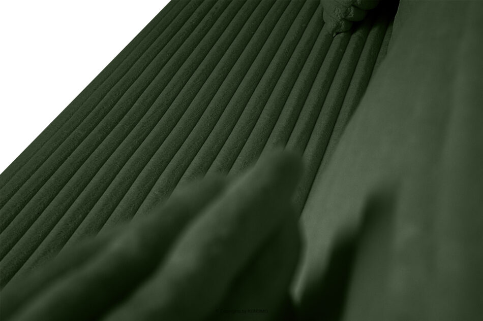 ELPHO Sofa 3 z funkcją spania w tkaninie sztruks ciemny zielony ciemny zielony - zdjęcie 7