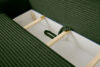 ELPHO Sofa 3 z funkcją spania w tkaninie sztruks ciemny zielony ciemny zielony - zdjęcie 9
