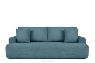 ELPHO, https://konsimo.pl/kolekcja/elpho/ Sofa trzyosobowa rozkładana w sztruksie niebieski niebieski - zdjęcie