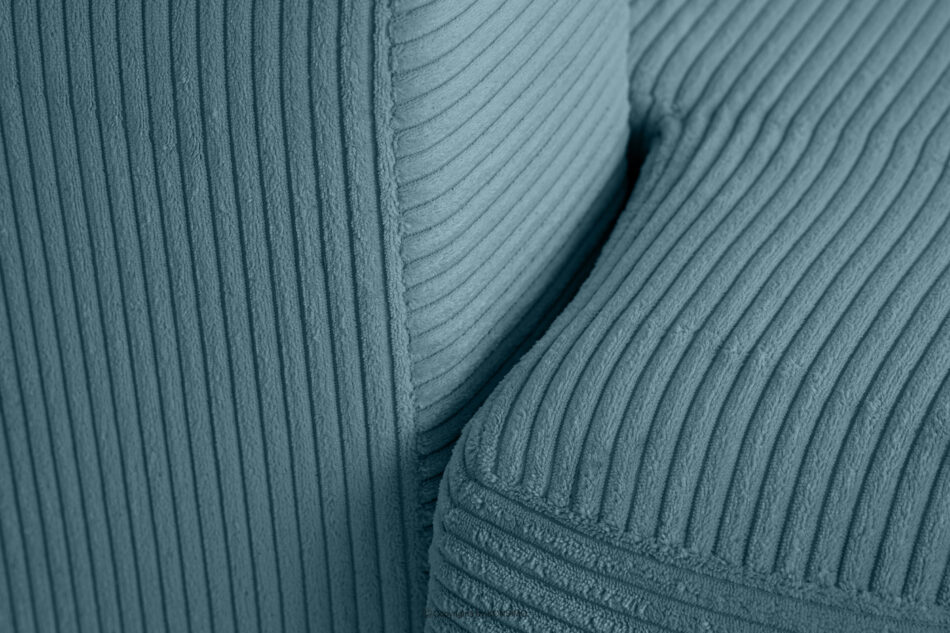 ELPHO Sofa trzyosobowa rozkładana w sztruksie niebieski niebieski - zdjęcie 6
