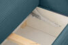 ELPHO Sofa trzyosobowa rozkładana w sztruksie niebieski niebieski - zdjęcie 11