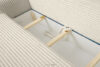 ELPHO Sofa 3 z funkcją spania w tkaninie sztruks kremowy kremowy - zdjęcie 9