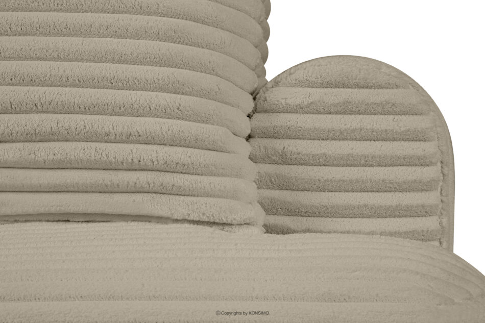 ELPHO Sofa 3 z funkcją spania w tkaninie sztruks beżowy beżowy - zdjęcie 6