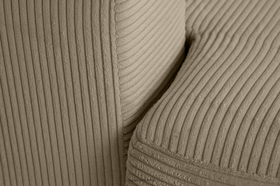 ELPHO Sofa trzyosobowa rozkładana w sztruksie jasny beżowy jasny beżowy - zdjęcie 6