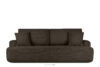 ELPHO Sofa 3 z funkcją spania w tkaninie sztruks brązowy brązowy - zdjęcie 1
