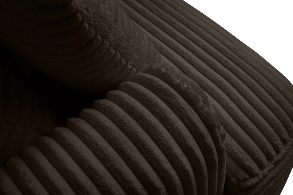 ELPHO Sofa 3 z funkcją spania w tkaninie sztruks brązowy brązowy - zdjęcie 5