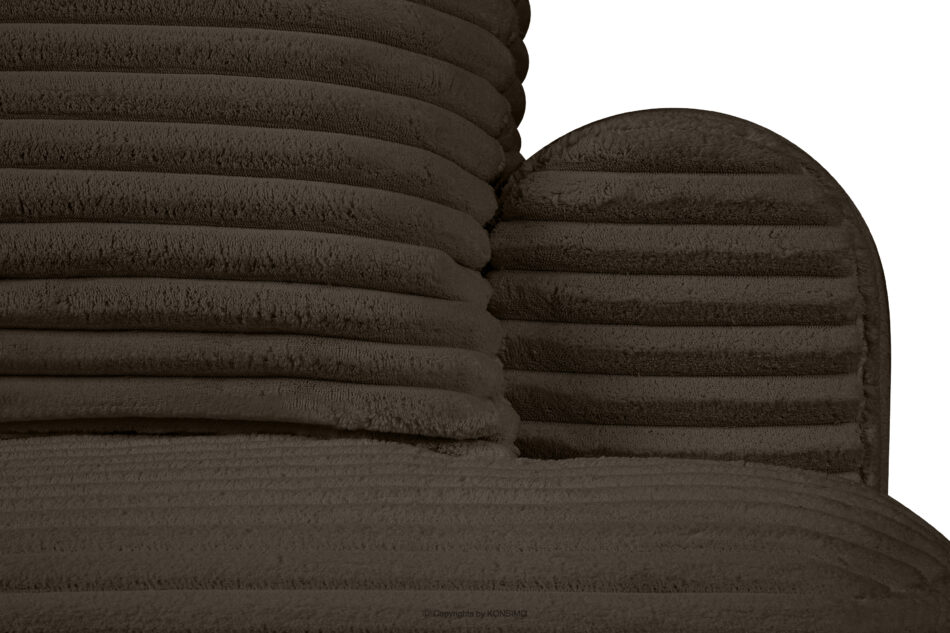 ELPHO Sofa 3 z funkcją spania w tkaninie sztruks brązowy brązowy - zdjęcie 6