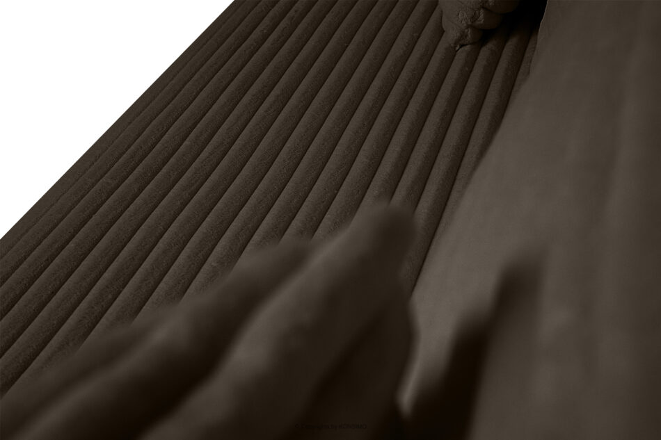 ELPHO Sofa 3 z funkcją spania w tkaninie sztruks brązowy brązowy - zdjęcie 7