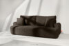 ELPHO Sofa 3 z funkcją spania w tkaninie sztruks brązowy brązowy - zdjęcie 2