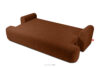 ELPHO Sofa 3 z funkcją spania w tkaninie sztruks rudy rudy - zdjęcie 5