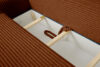 ELPHO Sofa 3 z funkcją spania w tkaninie sztruks rudy rudy - zdjęcie 9