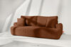 ELPHO Sofa 3 z funkcją spania w tkaninie sztruks rudy rudy - zdjęcie 2