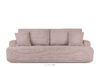 ELPHO Sofa 3 z funkcją spania w tkaninie sztruks różowy różowy - zdjęcie 1
