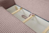 ELPHO Sofa 3 z funkcją spania w tkaninie sztruks różowy różowy - zdjęcie 9