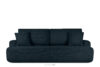 ELPHO Sofa 3 z funkcją spania w tkaninie sztruks granatowy granatowy - zdjęcie 1