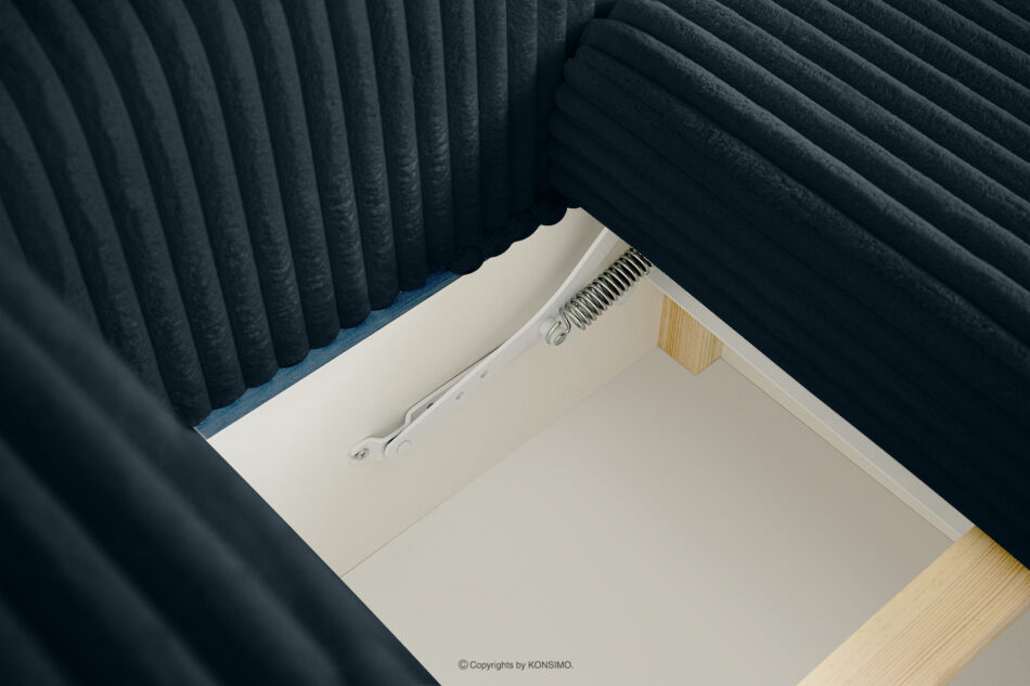 ELPHO Sofa 3 z funkcją spania w tkaninie sztruks granatowy granatowy - zdjęcie 9
