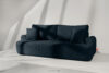 ELPHO Sofa 3 z funkcją spania w tkaninie sztruks granatowy granatowy - zdjęcie 2
