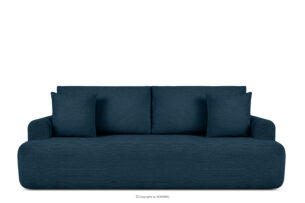 ELPHO, https://konsimo.pl/kolekcja/elpho/ Sofa trzyosobowa rozkładana w sztruksie ciemny niebieski ciemny niebieski - zdjęcie