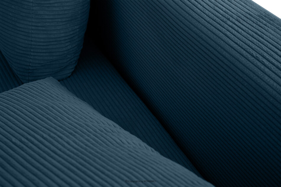 ELPHO Sofa trzyosobowa rozkładana w sztruksie ciemny niebieski ciemny niebieski - zdjęcie 12