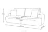 ELPHO Sofa trzyosobowa rozkładana w sztruksie antracytowy antracytowy - zdjęcie 15
