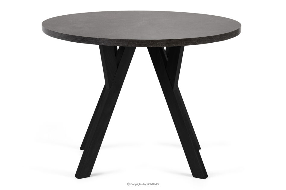 INDAGA Rozkładany okrągły stół 100-140 beton drewno bukowe beton - zdjęcie 0