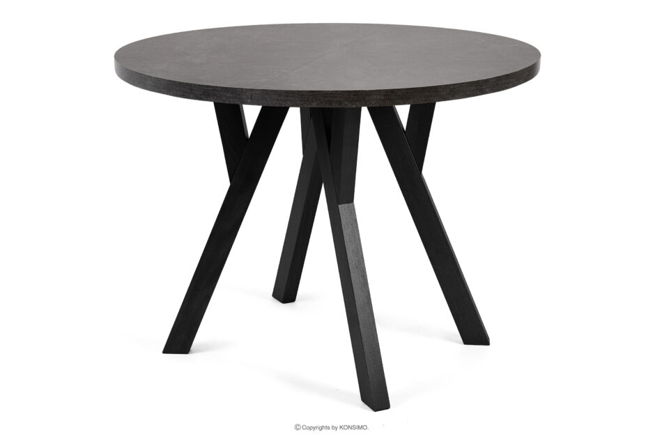 INDAGA Rozkładany okrągły stół 100-140 beton drewno bukowe beton - zdjęcie 3