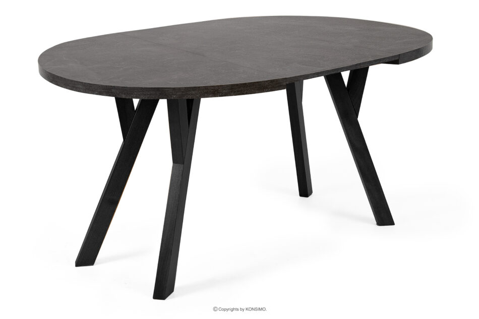 INDAGA Rozkładany okrągły stół 100-140 beton drewno bukowe beton - zdjęcie 4