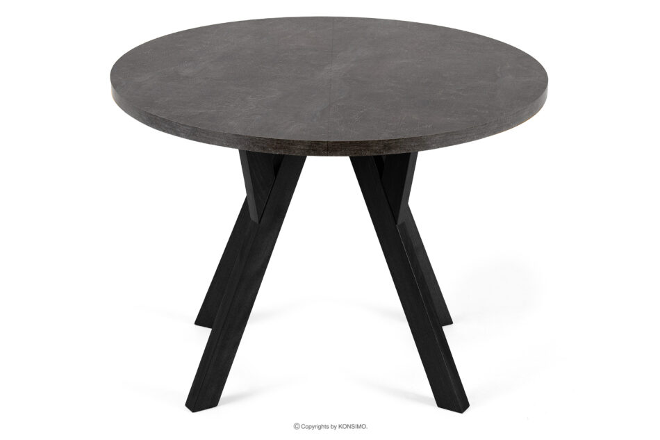 INDAGA Rozkładany okrągły stół 100-140 beton drewno bukowe beton - zdjęcie 5