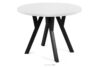 INDAGA Rozkładany okrągły stół 100-140 biały drewno bukowe biały - zdjęcie 4