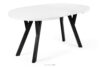 INDAGA Rozkładany okrągły stół 100-140 biały drewno bukowe biały - zdjęcie 5