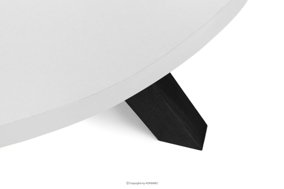 INDAGA Rozkładany okrągły stół 100-140 biały drewno bukowe biały - zdjęcie 7