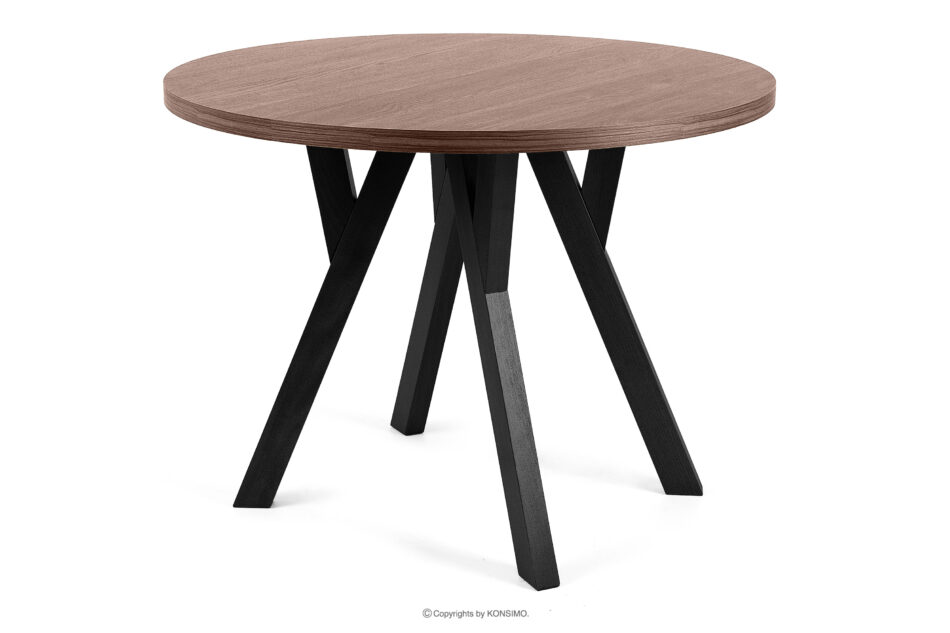 INDAGA Rozkładany okrągły stół 100-140 orzech średni drewno bukowe orzech średni - zdjęcie 3