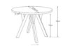 INDAGA Rozkładany okrągły stół 100-140 beton drewno bukowe beton - zdjęcie 12