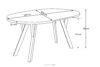 INDAGA Rozkładany okrągły stół 100-140 beton drewno bukowe beton - zdjęcie 13