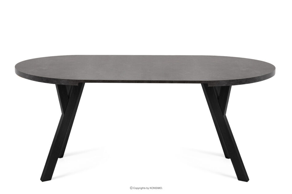 INDAGA Rozkładany okrągły stół 100-180 beton drewno bukowe beton - zdjęcie 3