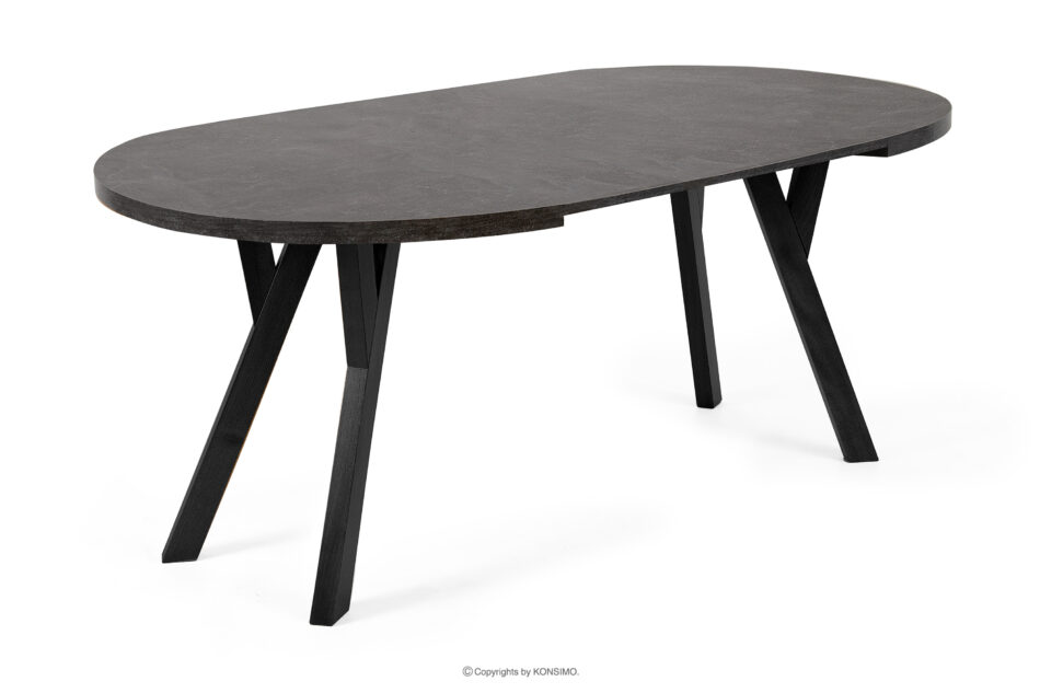 INDAGA Rozkładany okrągły stół 100-180 beton drewno bukowe beton - zdjęcie 6
