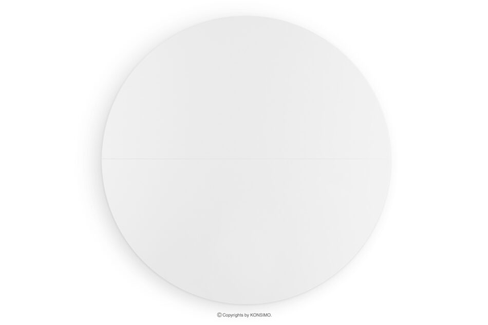 INDAGA Rozkładany okrągły stół 100-180 biały drewno bukowe biały - zdjęcie 8