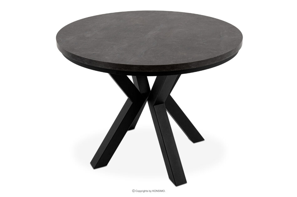 ROSTEL Okrągły stół rozkładany 100-180 beton beton - zdjęcie 7