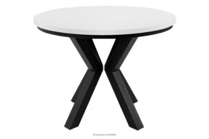 ROSTEL, https://konsimo.pl/kolekcja/rostel/ Okrągły stół rozkładany 100-180 biały biały - zdjęcie