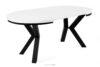 ROSTEL Okrągły stół rozkładany 100-180 biały biały - zdjęcie 7