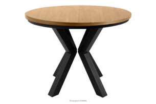 ROSTEL, https://konsimo.pl/kolekcja/rostel/ Okrągły stół rozkładany 100-180 dąb złoty dąb złoty - zdjęcie