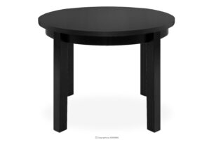 BALTE, https://konsimo.pl/kolekcja/balte/ Rozkładany stół okrągły 100-140 czarny matowy drewno bukowe czarny matowy - zdjęcie