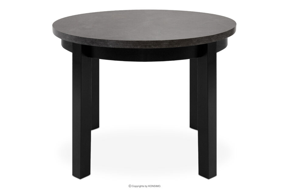 BALTE Rozkładany stół okrągły 100-140 beton drewno bukowe beton - zdjęcie 0